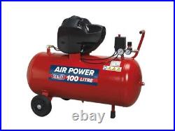 Sealey Air Compressor 100 Litres Oil Free V-Twin Direct Drive 3hp SAC10030F