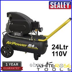 Sealey Air Compressor 24 Litre Direct Drive 2HP 110V 116PSI