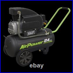 Sealey Compressor 24 Litres Direct Drive 2hp 230v 130L/min 116psi Black SAC2420E