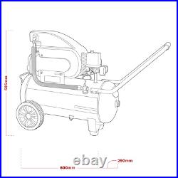 Sealey Compressor 24 Litres Direct Drive 2hp 230v 130L/min 116psi Black SAC2420E