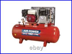Sealey SA1565 Air Compressor 150 Litre Belt Drive Petrol Engine 6.5hp