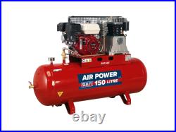 Sealey SA1565 Air Compressor 150 Litre Belt Drive Petrol Engine 6.5hp
