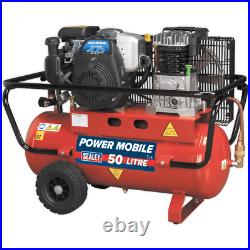 Sealey SA5040 Belt Drive Petrol Air Compressor 50 Litre