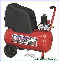 Sealey SAC02415 Air Compressor 24 Litre 24L Belt Drive 1.5hp Oil Free New