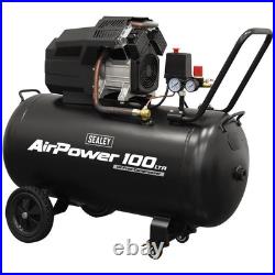 Sealey SAC10002 V-Twin Oil Free Direct Drive Air Compressor 100 Litre 240v