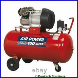 Sealey SAC10030 100 Litre 100L 3HP Direct Drive Air Compressor V Twin Pump