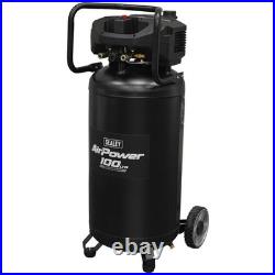 Sealey SAC100V Oil Free Belt Drive Vertical Air Compressor 100 Litre 240v