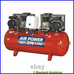 Sealey SAC1276B Compressor 270 Litre 2 x 3HP Cast Cylinders Belt Drive