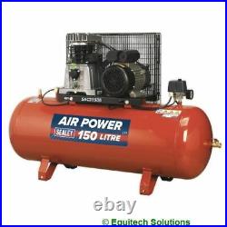 Sealey SAC2153B Compressor 150 Litre Belt Drive Cast Cylinder 3HP
