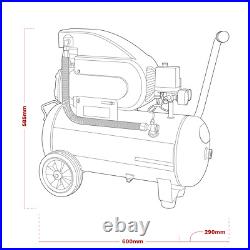 Sealey SAC2420A Direct Drive Air Compressor 24 Litre 240v