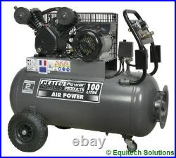 Sealey SAC3103B Compressor 100 Litre 100L 3HP Belt Drive Air Twin Outlet