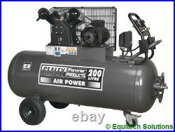 Sealey SAC3203B3PH Compressor Air 200 Litre 3HP Belt Drive 3 Phase 415V