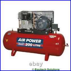 Sealey SAC42055B Compressor Air 200 Litre 5.5HP 3 Phase 415V Belt Drive