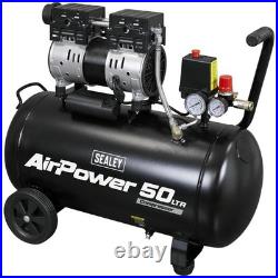 Sealey SAC5000S Low Noise Oil Free Direct Drive Air Compressor 50 Litre 240v