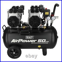 Sealey SAC5001S Oil Free Low Noise Air Compressor 50 Litre