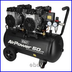 Sealey SAC5001S Oil Free Low Noise Air Compressor 50 Litre