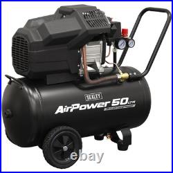 Sealey SAC5002 V-Twin Oil Free Direct Drive Air Compressor 50 Litre 240v