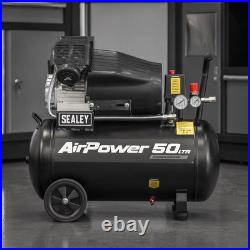 Sealey SAC5030VA V-Twin Direct Drive Air Compressor 50 Litre 240v