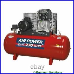 Sealey SAC52775B Compressor Air 270 Litre 3 Phase 415V Belt Drive 7.5HP