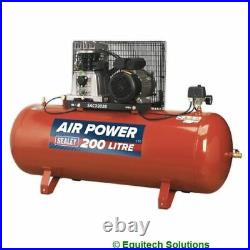 Sealey Tools SAC2203B 200 Litre 200L Air Compressor Cast Cylinder Belt Drive 3HP