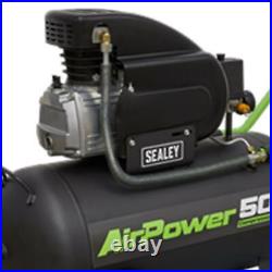 Sealey Tools SAC5020E 50 Litre Workshop Air Compressor 2HP Direct Drive 230V