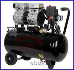 Silent Air Compressor 24 Litre Oil Free 220V 8 Bar 115Psi 24L Dirty Pro Tools 25