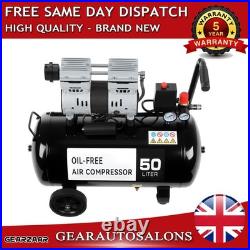 Silent Air Compressor 50 Litre Oil Free 220V/ 50HZ 1600RPM 8 Bar/116psi 80L/MIN
