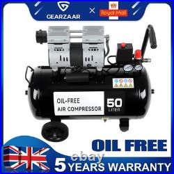 Silent Air Compressor 50 Litre Oil Free 5.2 CFM 220V/ 50HZ 1600RPM Low Noise