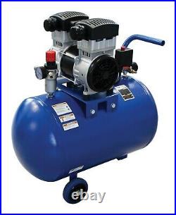 Silent Air Compressor 72 Litre Oil Free 2HP 1500W Low Noise (70dB) 8Bar 280L/min