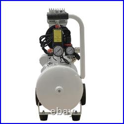 Silent Air Compressor 750W Low Noise 25 Litre Oil Free For Inflator & Air Tools