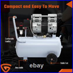 Silent Air Compressor Low Noise 24 Litre Oil Free Gearzaar Professional Lprdzxdj