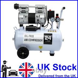 Silent Air Compressor Low Noise 24 Litre Oil Free Gearzaar Professional Tool SA