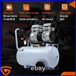 Silent Air Compressor Low Noise 24 Litre Oil Free Gearzaar Professional Tool SA