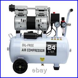 Silent Air Compressor Low Noise 24 Litre Oil Free Gearzaar Professional Tool SA