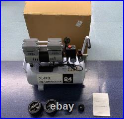 Silent Air Compressor Low Noise 24 Litre Oil Free Gearzaar Professional Tool SA