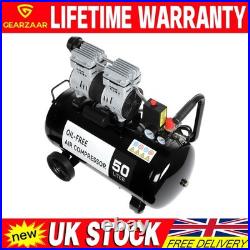 Silent Air Compressor Low Noise 50 Litre Oil Free 220V 1600RPM BrandNew Gear