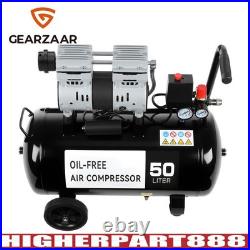 Silent Air Compressor Low Noise 50 Litre Oil Free 220V 1600RPM BrandNew Gear