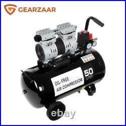 Silent Air Compressor Low Noise 50 Litre Oil Free 220V 1600RPM BrandNew Gear