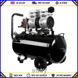 Silent Air Compressor Low Noise 50 Litre Oil Free 220V 1600RPM BrandNew UK Gear