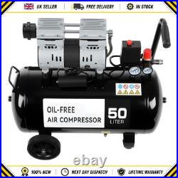 Silent Air Compressor Low Noise 50 Litre Oil Free 220V/ 50HZ 1600RPM BrandNew