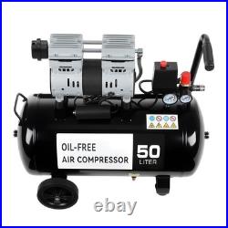 Silent Air Compressor Low Noise 50 Litre Oil Free 220V/ 50HZ 1600RPM BrandNew