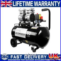 Silent Air Compressor Low Noise 50 Litre Oil Free 220V/ 50HZ 1600RPM Gear Brand