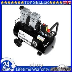 Silent Air Compressor Low Noise 50 Litre Oil Free 220V/ 50HZ 1600RPM Gear UK