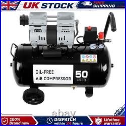 Silent Air Compressor Low Noise 50 Litre Oil Free 220V/ 50HZ 1600RPM New Gear