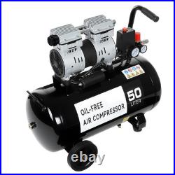 Silent Air Compressor Low Noise 50 Litre Oil Free 220V/ 50HZ 1600RPM UK