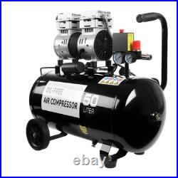 Silent Air Compressor Low Noise 50 Litre Oil Free 220V/ 50HZ 1600RPM UK