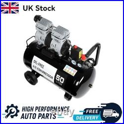 Silent Air Compressor Low Noise 50 Litre Oil Free 220V/ 50HZ 1600RPM UK Best