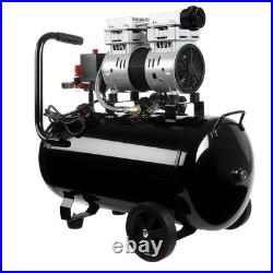 Silent Air Compressor Low Noise 50 Litre Oil Free 220V/ 50HZ 1600RPM UK Gear