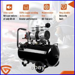 Silent Air Compressor Low Noise 50 Litre Oil Free 5.2 CFM 8 BAR 220V 1600RPM UK Silent Air Compressor Low Noise 50 Litre Oil Free 5.2 CFM 8 BAR 220V 1600RPM UK