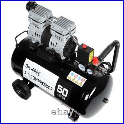 Silent Air Compressor Low Noise 50 Litre Oil Free 5.2 CFM 8 BAR 220V 1600RPM UK Silent Air Compressor Low Noise 50 Litre Oil Free 5.2 CFM 8 BAR 220V 1600RPM UK